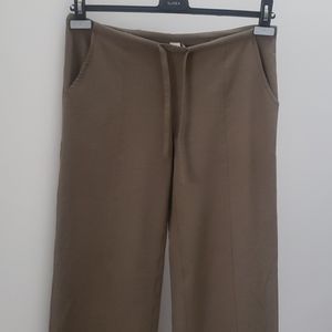 Lucy wide bottomed olive green tie pants